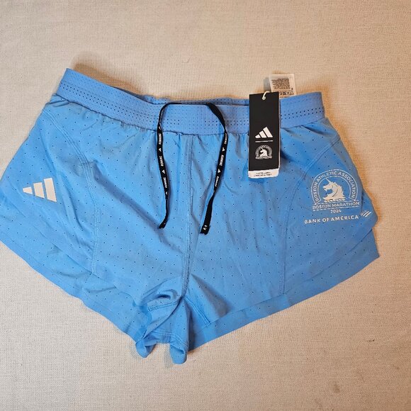 Adidas Boston Marathon 2024 Adizero Running Split Shorts - S - Picture 1 of 12